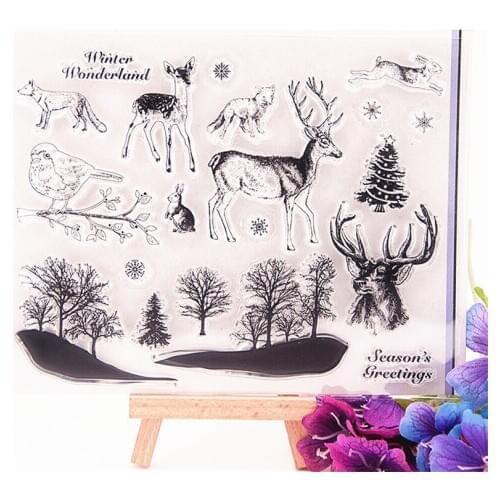 Hot selling elk transparent clear stamp / silicone seal roller stamp DIY scrapbook album / card production