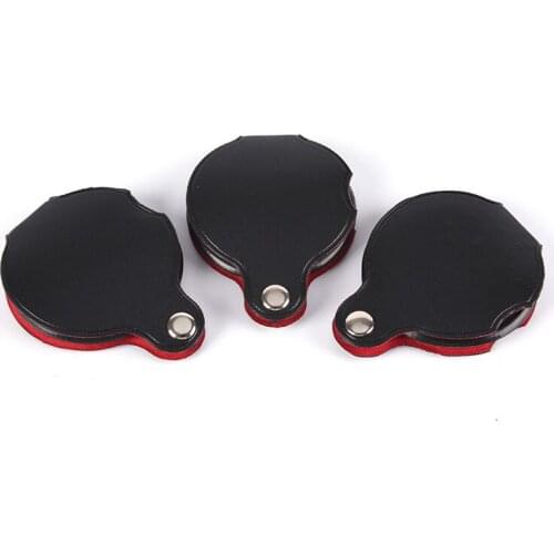 Mini Pocket Black Color Dia 5cm Folding Jewelry Magnifying Eye Glass Loupe Lens High Quality
