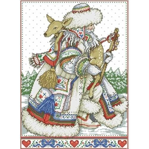 Nordic Santa patterns Counted Cross Stitch 11CT 14CT 18CT DIY Chinese Cross Stitch Kits Embroidery Needlework Sets home decor