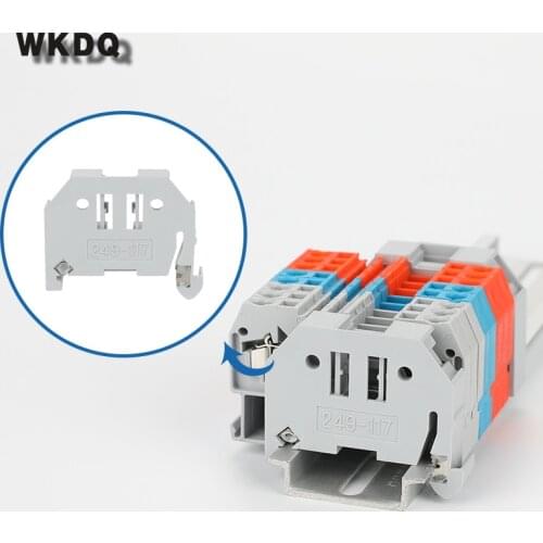 249-117 Manufacturer End Stop for Terminal Blocks Din Rail End Bracket 10Pcs Connector