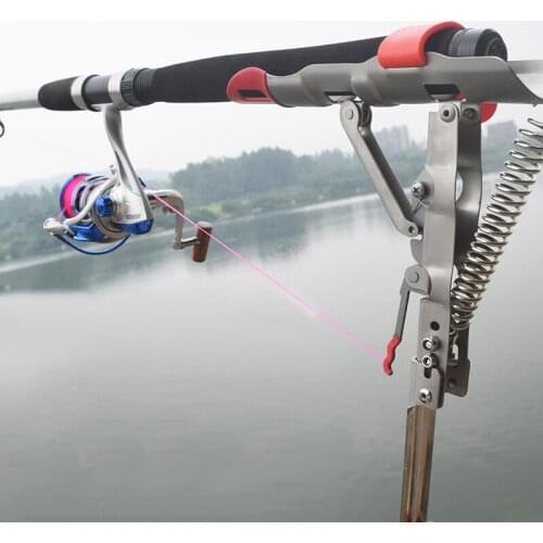 New Automatic Double Spring Angle Fishing Pole Tackle Bracket Anti-Rust Stainless Fishing Bracket Rod Holder Fish Tackle