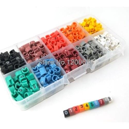2.5MM2 Cable Marker Fit Wire18-12 AWG Soft PVC Letter " 0 to 9, "Total 500 Pcs PVC Cable Wire Markers Letter 0-9 each 50pcs