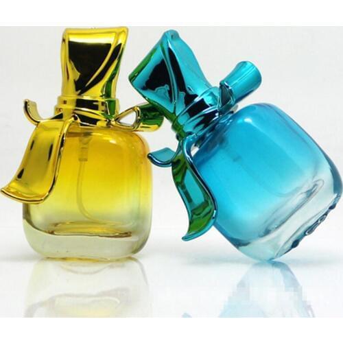100PCS 15ml 3D Bow Refillable Portable Mini Perfume Bottle & Traveler Glass Spray Atomizer Empty Bottle