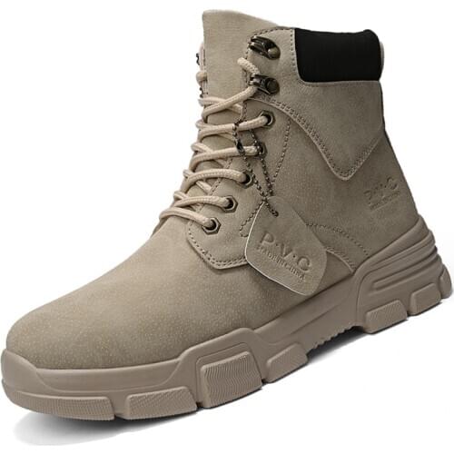 Genuine Leather Mens Boots For Martin Boots Men Plush Warm Winter Boots Men Motorcycle Shoes Ankle Boots Male Plus Size 37 44