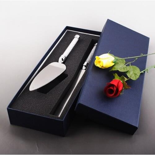 2pcs Wedding Cake Knife Shovel Set Silver Pizza Shovel Elegant Stainless Steel Cutlery Glass Acrylic Handle Birthday Party Gift