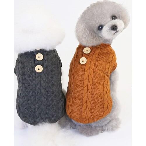 Dog Clothes Small Dog Teddy Puppies Cute Puppy Autumn and Winter Clothes Bichon Pomeranian Dog 20 Wool Cotton Vest Sweater
