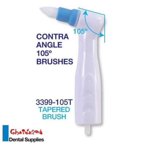 Dental Disposable 105 degree Prophy Angles - Tapered Brushes 100 pcs