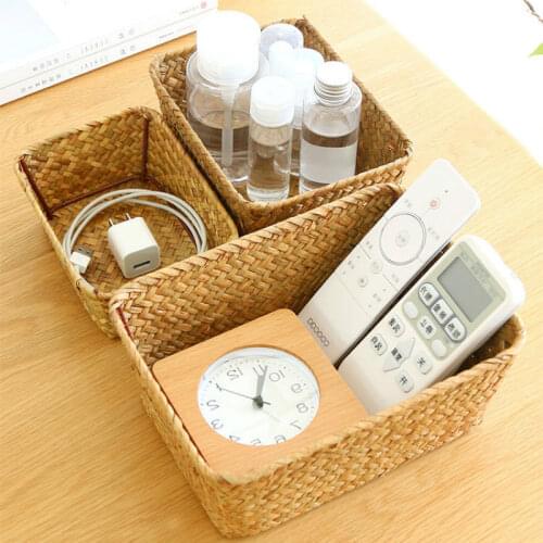 Wicker Weave Storage Basket for Kitchen Fruit Dish Food Bread Sundries organizer Rattan Picnic Container Storage Case mx9191743