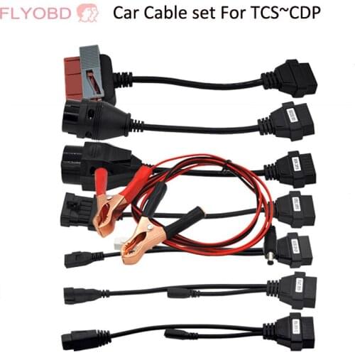 Full Set 8 Pcs set car cables OBD2 connector for TCS Pro/MVD/WOW/ multidiag pro Auto Diagnostic Car Cable Set free shipping