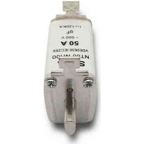 Fuse link NT00 NH00 50A/500V gF ceramic fuse for motor short circuit protection