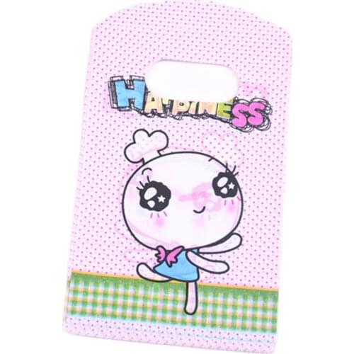 Hot Sale New Design Wholesale 50pcs/lot 9*15cm High Quality Cute Small Plastic Jewelry Pouches Cute Christmas Gift Bags