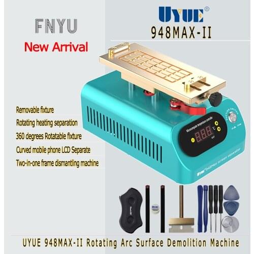 Screen Separator UYUE 948MAX-II Curved Surface LED Screen Spin Heat Separation For IPhone Samsung Smartphone Frame Demolition