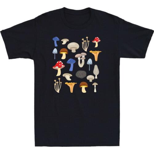 Mushroom Species Design For A Mushroom Hunter Funny Mushroom T-Shirt Harajuku Gothic Men Tshirt Ullzang Streetwear Top