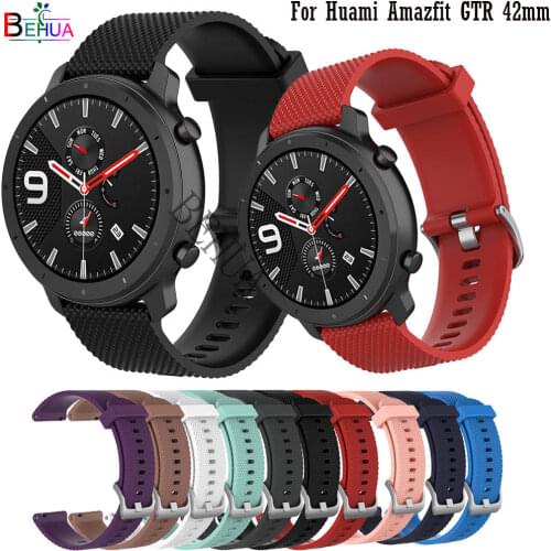 Silicone WatchStrap For Xiaomi Huami Amazfit GTR 42mm / GTS 2 2e Smart Wristband For Amazfit Bip Lite /S/U belt sport 20mm band