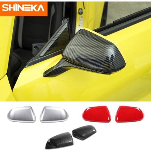 SHINEKA Mirror & Covers for Chevrolet Camaro 2017+ ABS Rear View Mirror Cover for 6th Gen Camaro 2017