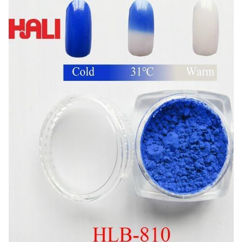 Thermochromic pigment,hot sensitive pigment,item:HLB-810,color:blue,activate temperature:31centigrade,1lot=10gram,free shipping