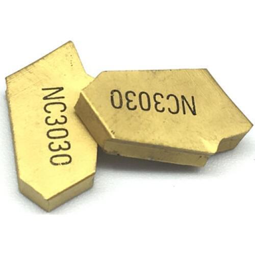 10PCS SP300 NC3030 grooving carbide inserts SP300 lathe cutter turning tool Parting and grooving tool Parting off