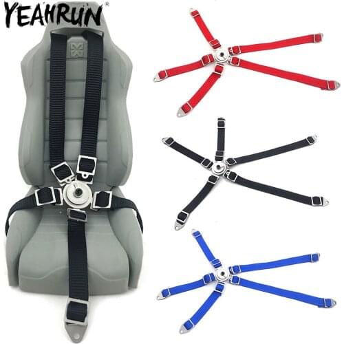 YEAHRUN 1Pcs Simulation Seat Belt for Axial Wraith 90018 90020 90045 90056 1/10 RC Crawler Car Upgrade Parts