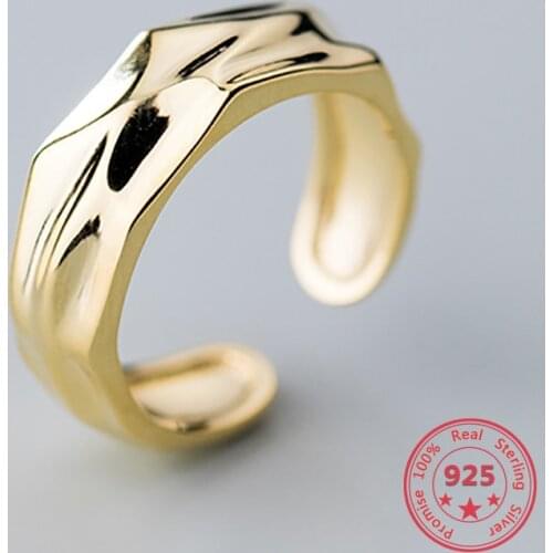 Fashion 925 Sterling Silver Irregular Womens Ring Personality Design Temperament Rings Exclusive Gift For Women