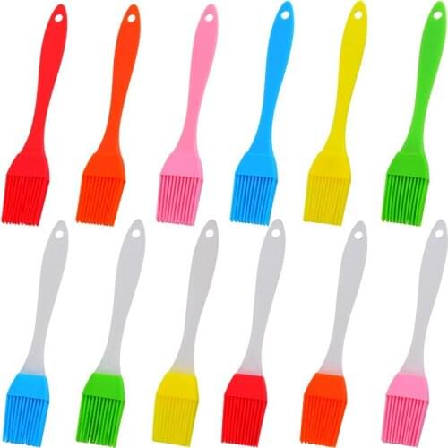 1Pc 16.7x3cm Silicone Baking Bakeware Bread Cook Brushes Pastry Oil BBQ Basting Brush Tool Kitchen Accessories Gadget Brushes