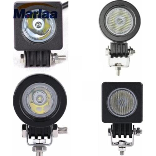 10W Spot Flood Auto LED Work Offroad Fog Light for Jeep wrangler Car Bicycle Motorcycle 12V 24V Pack of 10