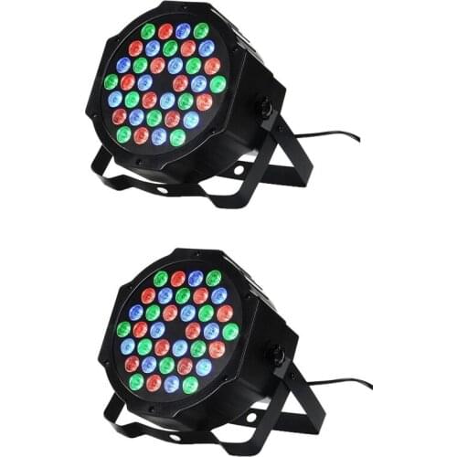2pcs/lot 36 LED LED Stage Light RGB Crystal Magic Ball Bulb DMX Par Light 110-240V Disco Club Party Light