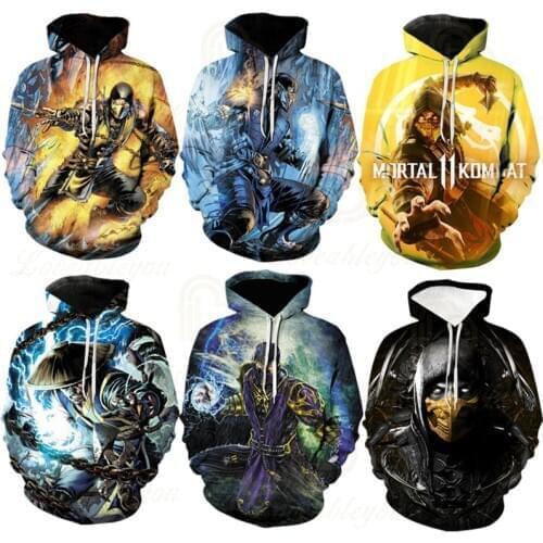 2020 Mortal Kombat Kids Game Hoodie Anime 3D Printed Sweatshirt Women/Men Long Sleeve Hooded Streetwear Clothes Customs