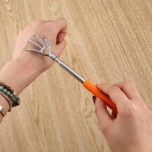 New 6 Colors Back Scratcher Compact Telescopic Claw Stainless Steel Massager 22-58cm Adjustable Back Scratching Massage Hand Cla
