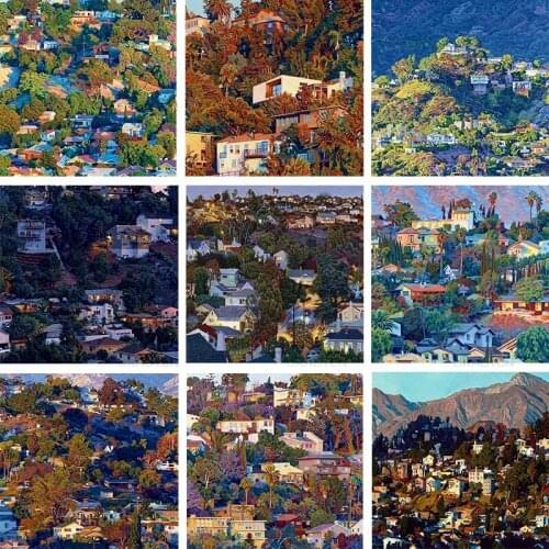 Diamond Painting Mosaic House Landscape Diy Full Square Drill Photo Custom Colorful Handmade Rhinestone Home Room Wall Decor