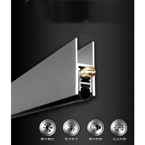 Office Glass doors H type automatic sealing strip Aluminum alloy soundproof lifting strip