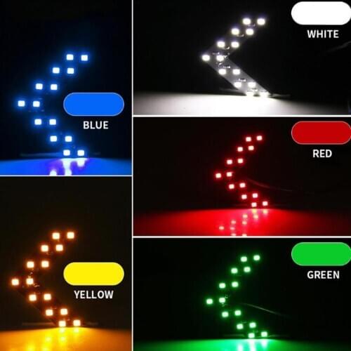 Auto Car Side Rear View Mirror 14SMD LED Lamp Turn Signal Light Accessories White Blue Red Yellow Green Color Can Choose