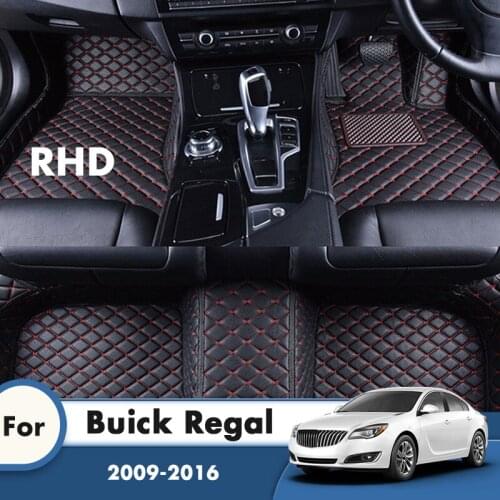 RHD Car Floor Mats For Buick Regal 2016 2015 2014 2013 2012 2011 2010 2009 Auto Interior Accessories Styling Custom Leather Rug