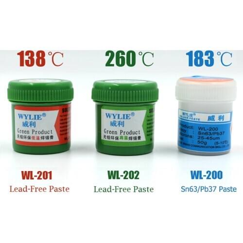 Lead-free Solder Paste 138 183 260 Degrees for iPhone Android Motherboard BGA Chips Soldering Welding Flux PCB CPU tin mud