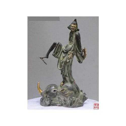 Bi002092 9.5"Sino China Bronze Buddhism lohan arhat Ji Gong Sangye statue