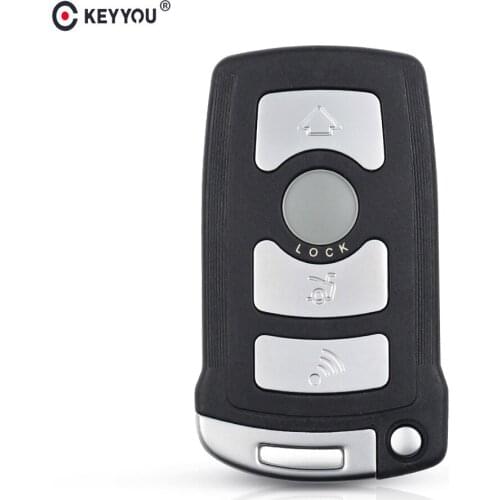 KEYYOU 2pcs/lot 4 Buttons Fob Case For BMW 7 Series E65 E66 E67 E68 745i 745Li 750i 750Li 760i 7 Remote Car Key Shell
