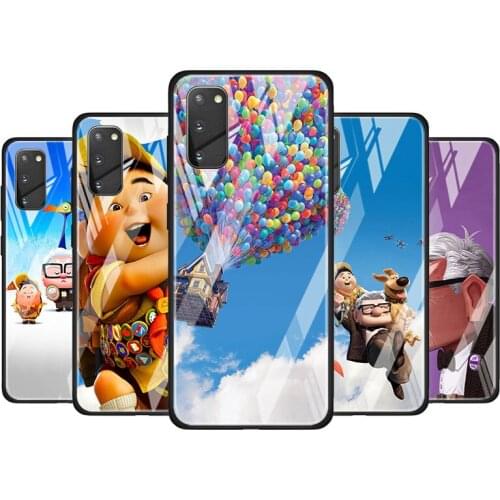 Up Disney movie for Samsung Galaxy S20 FE Ultra Note 20 S10 Lite S9 S8 Plus Luxury Tempered Glass Phone Case Cover