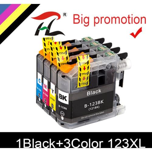 HTL Compatible ink cartridges for Brother LC123 MFC J4410DW J4510DW J870DW DCP J4110DW J132W J152W J552DW printer LC123 XL