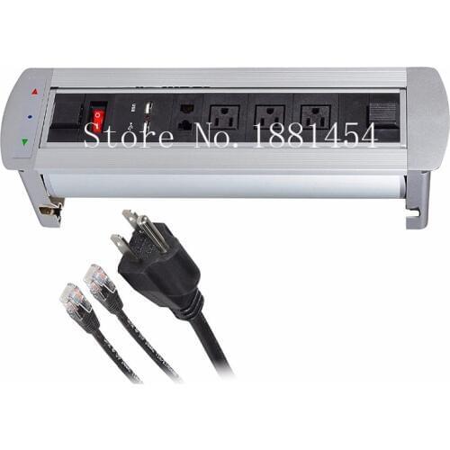 Electric Data Distribution Center Flush Mount Power Power Outlets Pop up Socket Tabletop Power ,two usb ,two RJ45 ,thr