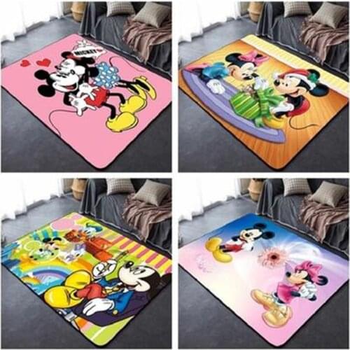 Disney Minnie Mickey Mouse Play Mat Door Mat Kids Boys Girls Game Mat Non-slip Carpet Bedroom Indoor Mat Play Mat Baby Gym Gift
