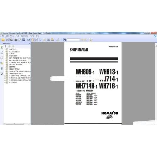 Komatsu Telescopic Handlers Workshop Manuals (ALL)