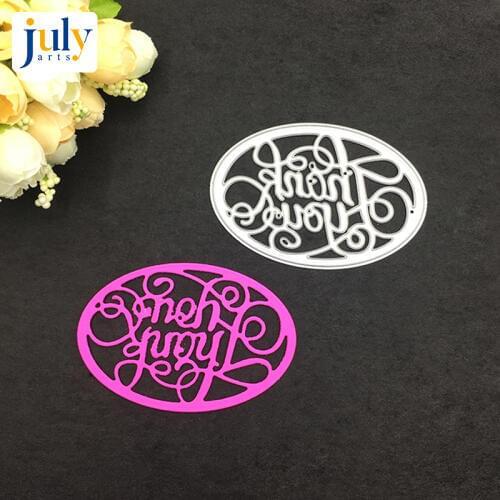 Julyarts Letter Carbon Steel Material Frame Cutting Embossing Cutter Paper Silver Cutting Metal For DIY Scrapbooking Craft Dies
