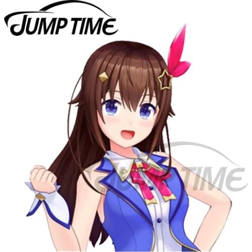 JumpTime 13 x 6.7cm For Tokino Sora Kawaii Anime Girl Personality Creative Car Stickers Vinyl Decal Car Accessories Decoration