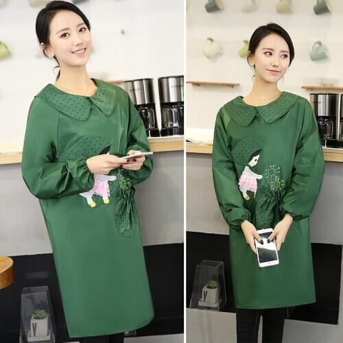 Korean version of fashion waterproof and oil-proof apron Adult overalls PVC waterproof apron reverse wear