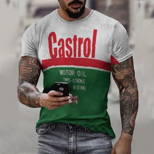 2021 New Mens 3D T-shirt Short-sleeve Man T shirt Short Sleeve Gulf Oil Printed T-shirts For Male Tops