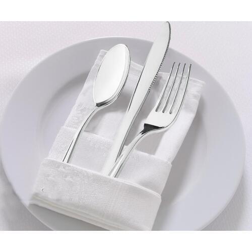 12pcs/pack Gold Tableware Set Plastic Cutlery Set Rose Gold Silver Knife Cutlery Disposable Knife Dinner Package European Style