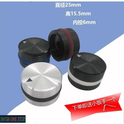 Solid Plaid Ribbon Slot with Rubber Gasket Volume Adjustment Knob 25 * 15.5mm