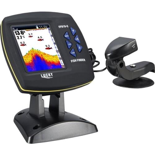 Fish Finder Wired Transducer Sensor Fishfinder Underwater Fishing Camera Portable Fish Finder Waterproof Underwater Monitor LCD