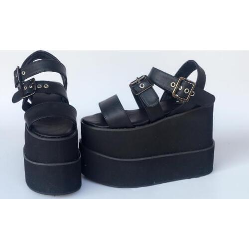 Princess sweet lolita shoes Summer fashion thick muffin sandals open toe super high shoes thin and cool sandals women an7755