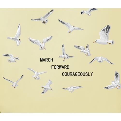 Fashion art living room decoration stickers removable PVC wall stickers seagull home decoration wallpaper mural decals