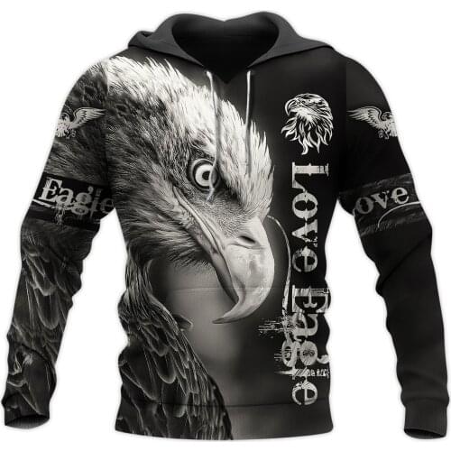 Love Eagle 3D Print Sweatshirt Hoodies Men and women Hip Hop Funny Autumn Streetwear Hoodies Sweatshirt For Couples Clothes